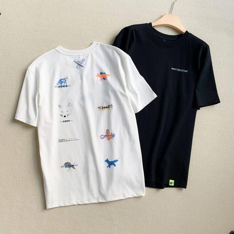 Áo Thun Thêu logo ader x kitsune Thời Trang Cá Tính