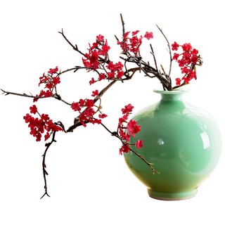 Bó hoa anh đào giả trang trí phòng khách phong cách Trung Hoa