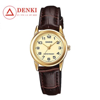 Đồng hồ dây da nữ Casio LTP-V001GL-9BUDF