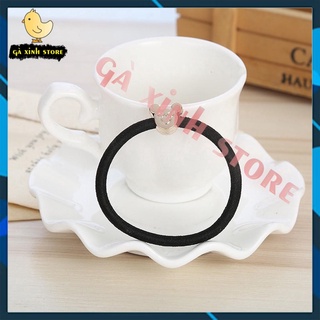 Thun Cột Tóc Cao Su Co Giãn Đầy Đặn Phong Cách Hàn Quốc
