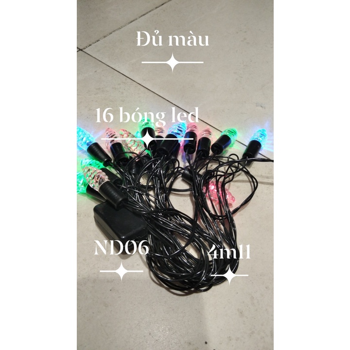 Dây led nháy trang trí HÌNH ĐUI XOÁY 3-5m đủ màu - dây đen lõi đồng chống cháy - chống giật