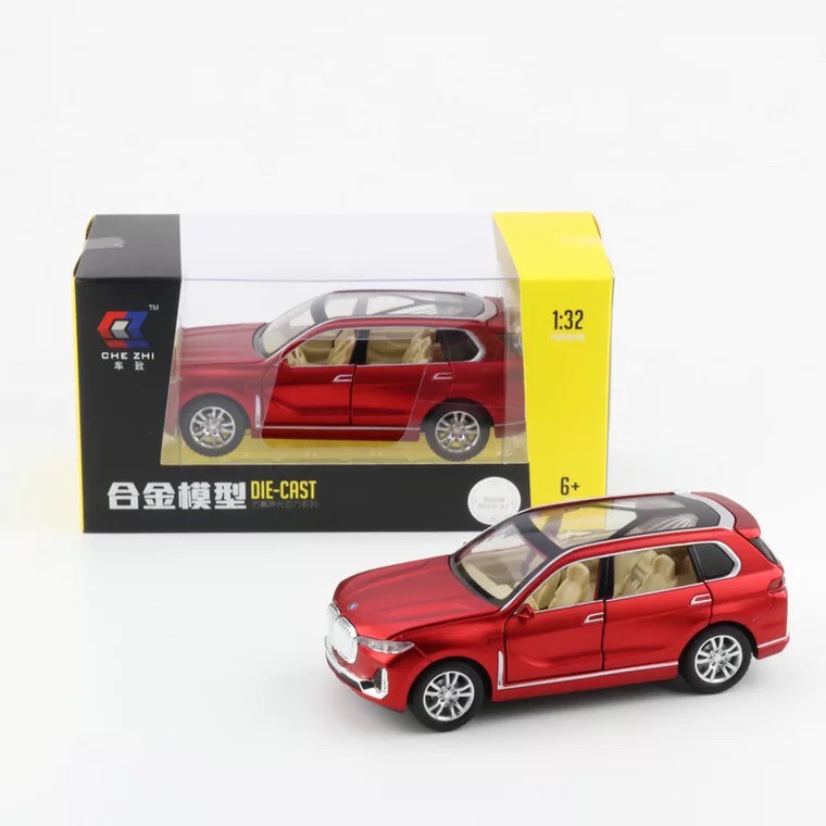 Xe BMW SUV6 mô hình kim loại có nhạc 16x6,6x5,6cm