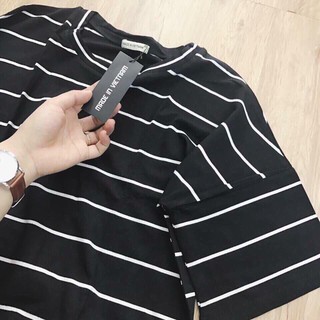 Đầm suông sọc form suông