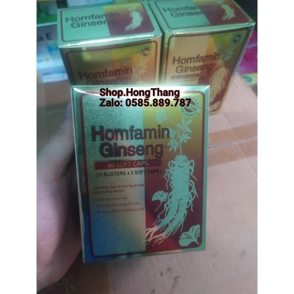 Homramin ginseng, homfamin hỗ trợ phục hồi sức khoẻ giúp ăn ngon ngủ ngon, người bị lao lực, suy nhược tăng cường thể