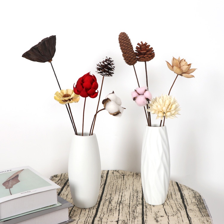 Hoa Sen Gỗ Khô Có Nhụy❤️FREESHIP❤️ Decor trang trí Vintage