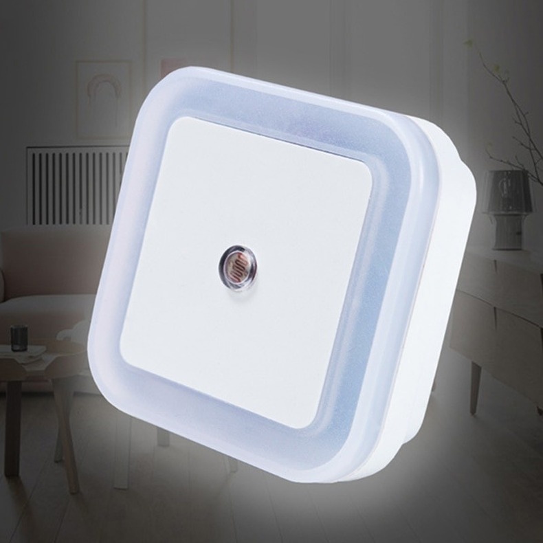 Mới Đèn Ngủ Cảm Biến Ánh Sáng Hình Vuông Nhiều Màu Sắc