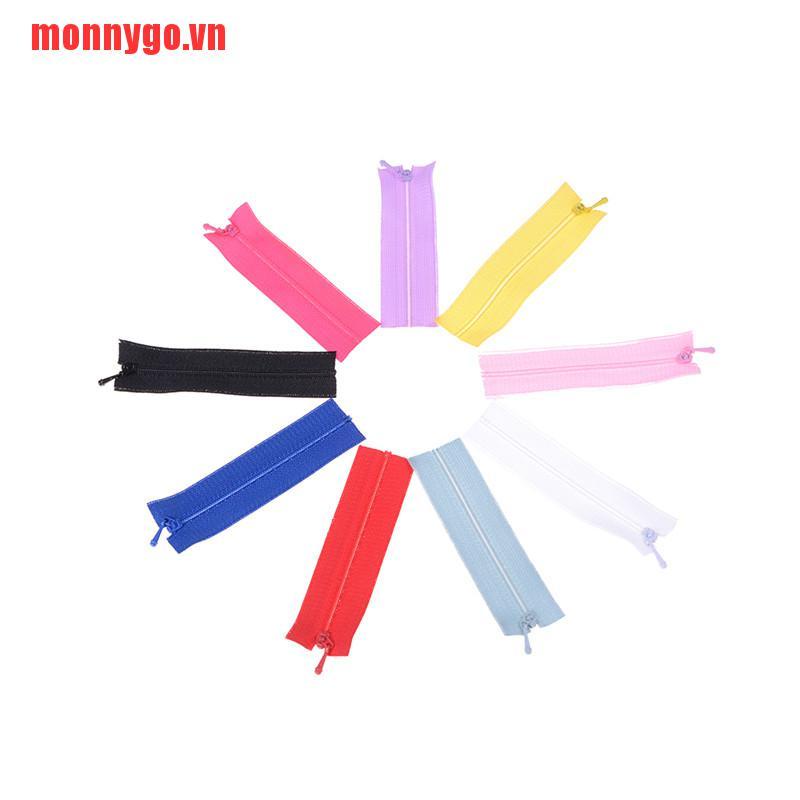 Set 5 Dây Kéo Khóa Mini Dùng May Đồ Búp Bê / Váy / Túi Xách DIY