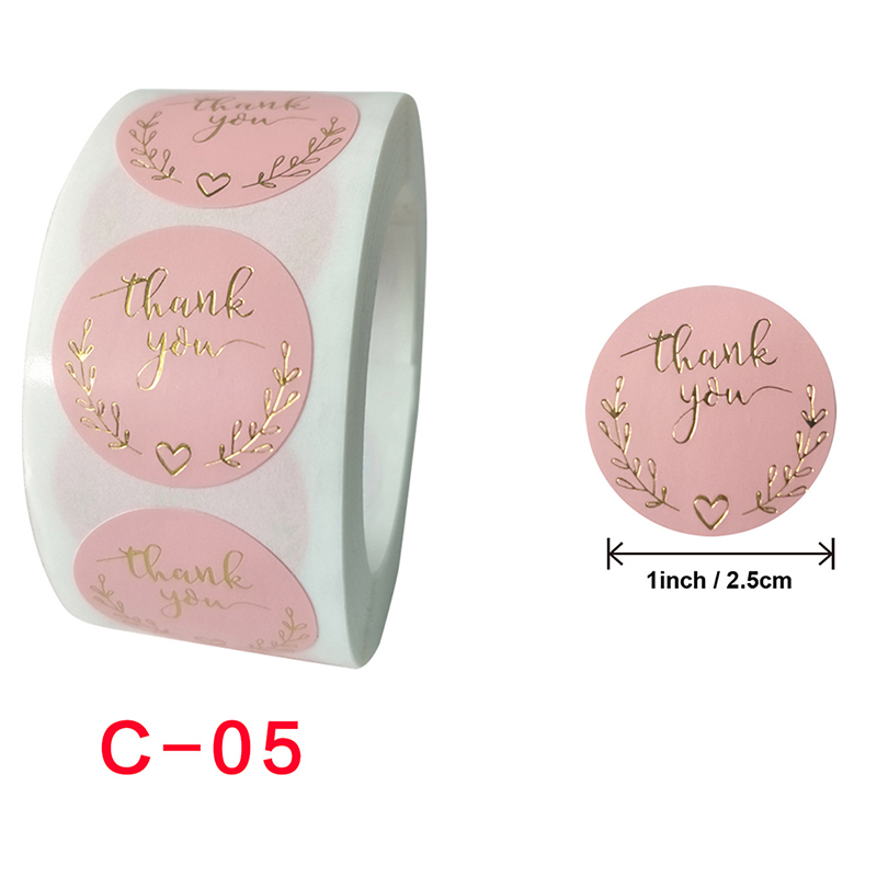 Set 500 Miếng Dán Chữ Thank You Xinh Xắn