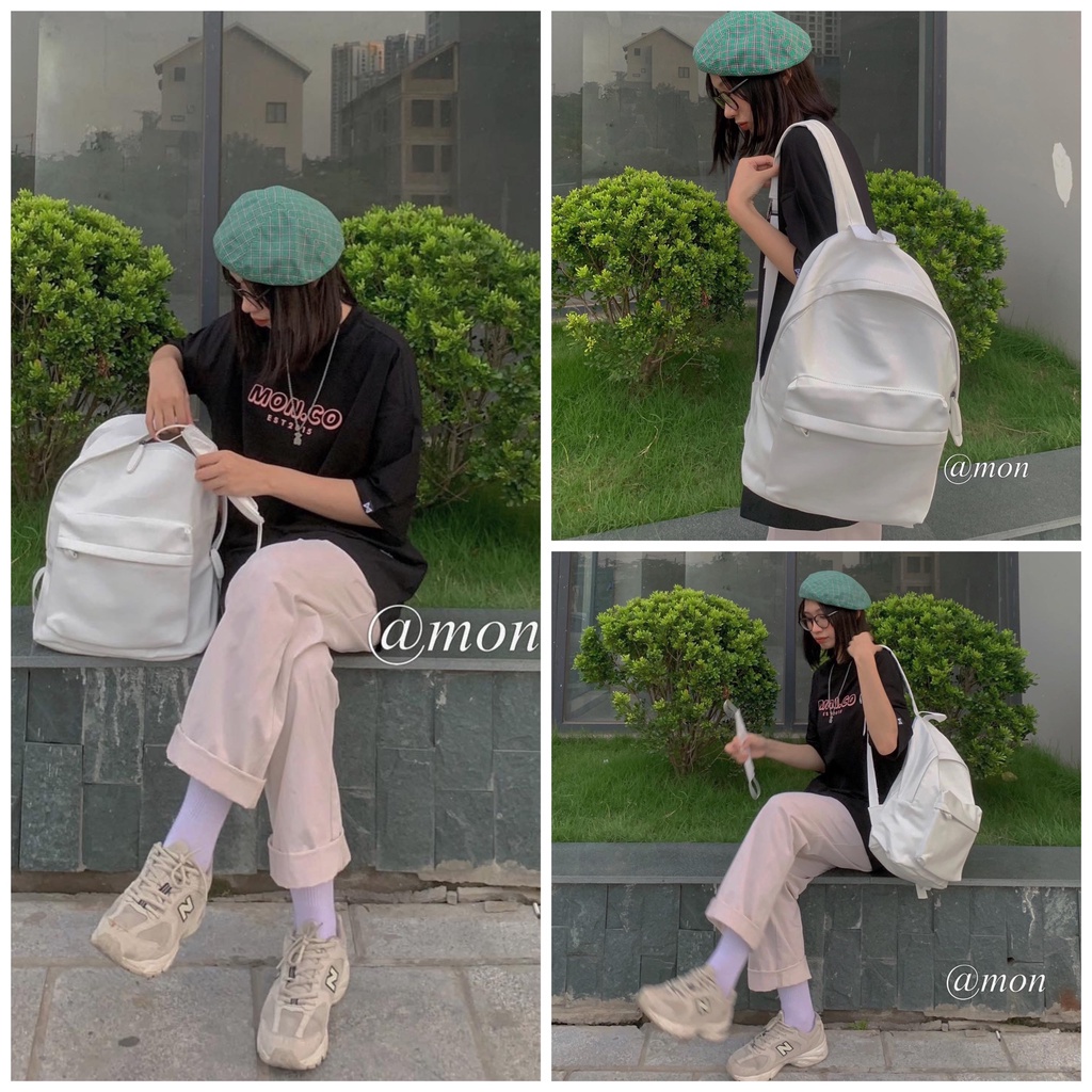 190744 Balo da nam nữ - balo ulzzang thời trang phong cách hàn quốc chất da P.U dày dặn chắc chắn - Hàng mới về