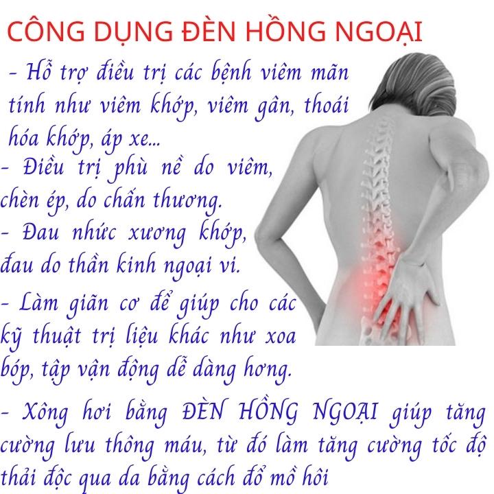 Đèn hồng ngoại trị liệu Beurer IL11, công dụng chữa đau nhức xương khớp, đau thần kinh, vết thương chậm liền, viêm gân