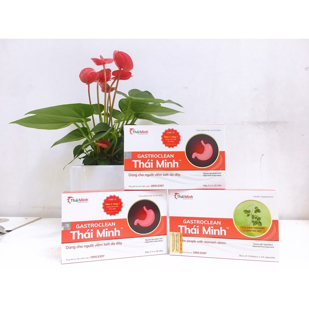 GastroClean Thái Minh - Hỗ trợ giảm acid dịch vị, bảo vệ niêm mạc dạ dày (20 VIÊN)