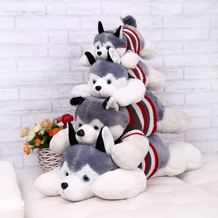 Chó Husky Nhồi Bông Cỡ Lớn Xinh Xắn Dành Cho Nữ