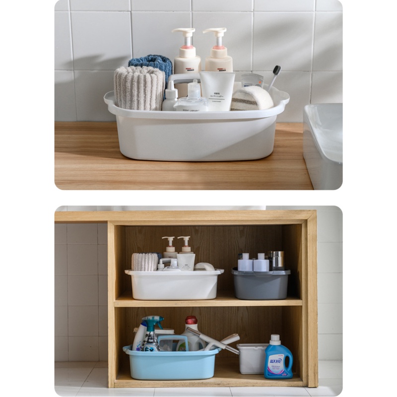 Giỏ Đựng Trái Cây / Đồ Dùng Nhà Bếp / Tắm Bằng Nhựa Có Tay Cầm Đa Năng Tiện Dụng