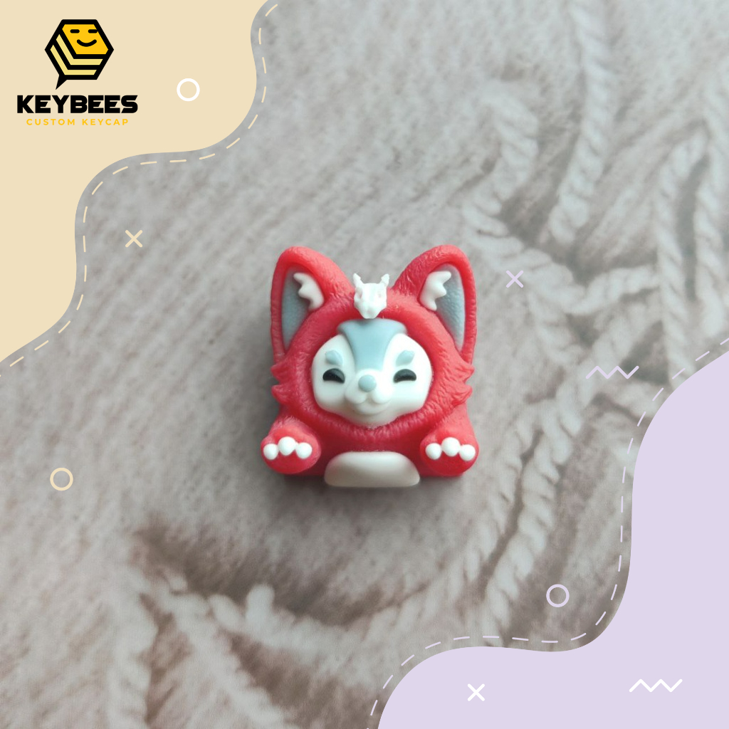 Artisan Keycap - Nút bàn phím cơ resin handmade Dalbok, Fenny, Lessy, Rudory Khăn Đỏ