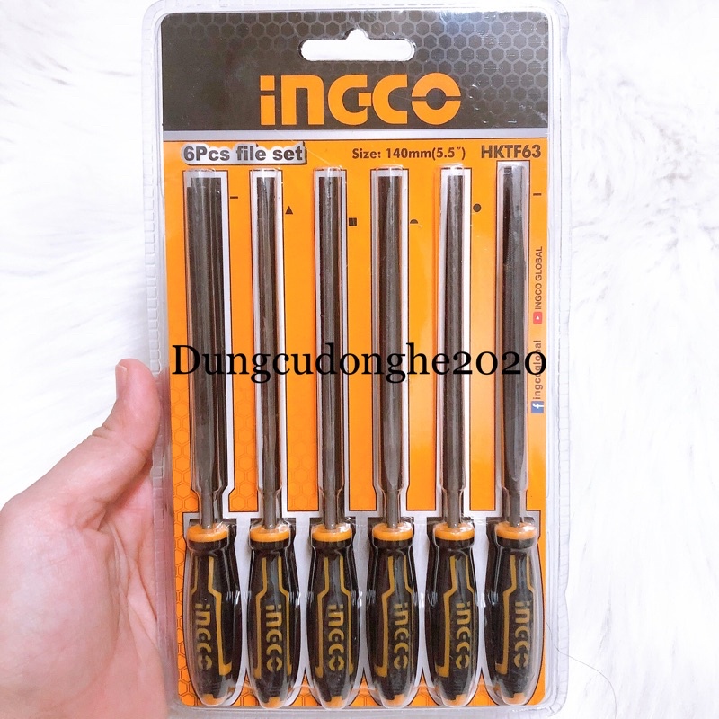 Ingco/Total Bộ 6 giũa dũa mini 140mm 3mm HKTF63 THT91462