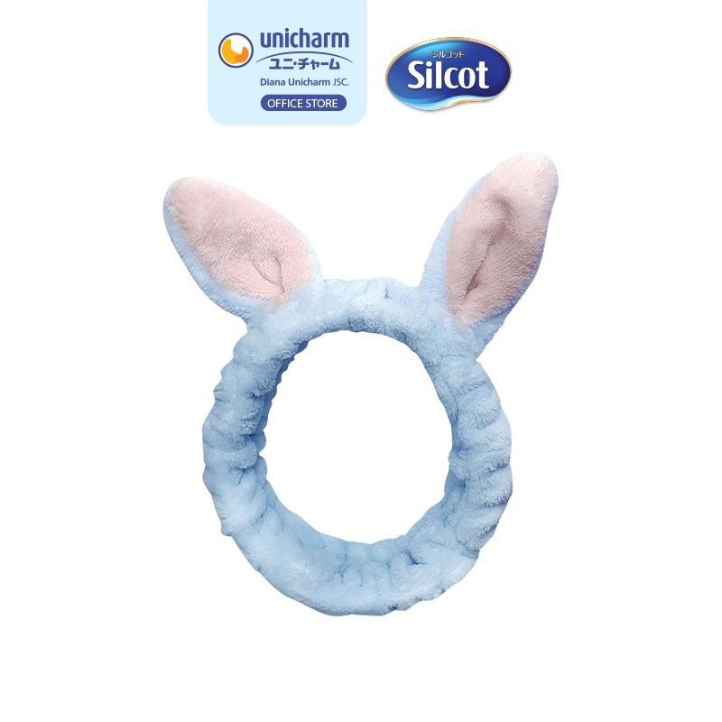 Băng đô rửa mặt , trang điểm tai thỏ Silcot
