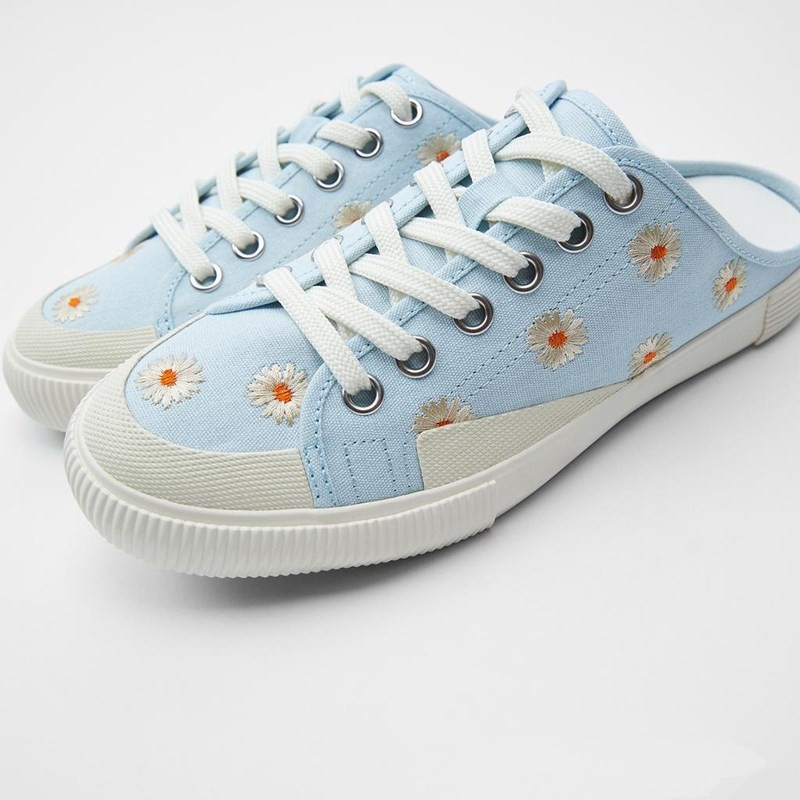 Giày Vải Zara Thêu Hoạ Tiết Hoa Cúc Xinh Xắn Cho Phụ Nữ Size 35 - 40 | BigBuy360 - bigbuy360.vn