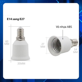 Đầu chuyển đổi đui đèn xoáy E14 sang E27 tiện dụng