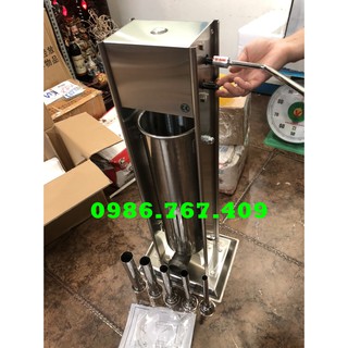 Máy đùn xúc xích máy nhồi sụn lòng dồi loại quay tay lớn 7L