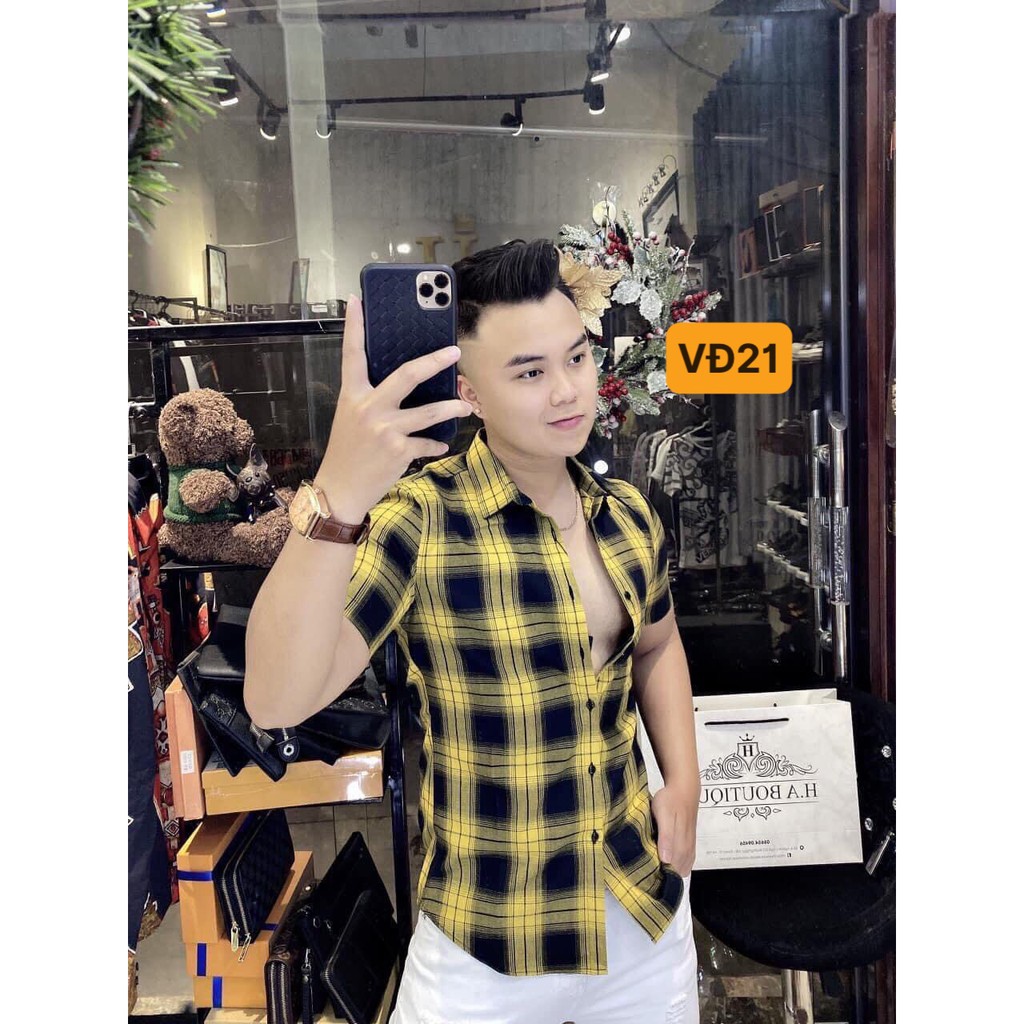 Áo Sơ Mi Nam Cao Cấp Hàn Quốc Họa Tiết Đẹp Vải Lụa Đẹp | BigBuy360 - bigbuy360.vn