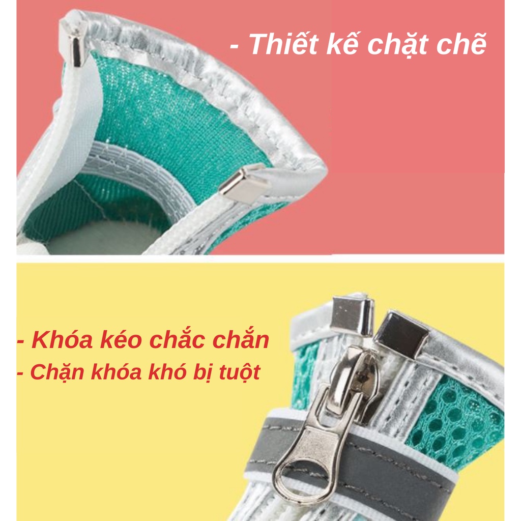 Hipidog Giầy thể thao đế cao su mềm cho chó mèo / Thú cưng