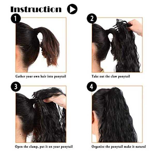 Tóc Giả Đuôi Ngựa Xoăn Dài Thời Trang Nữ