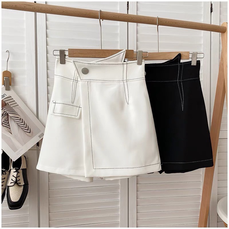 CHÂN VÁY CHỮ A PHỐI VIỀN ( CÓ QUẦN TRONG) [Moment House]