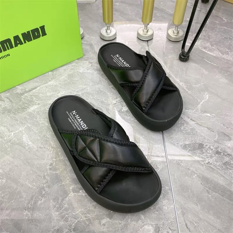 Dép Nữ Quai Ngang Chéo Bánh Mì Cao 3cm QC Cao Cấp TRINH LÊ SHOP GIÀY DÉP TL0282