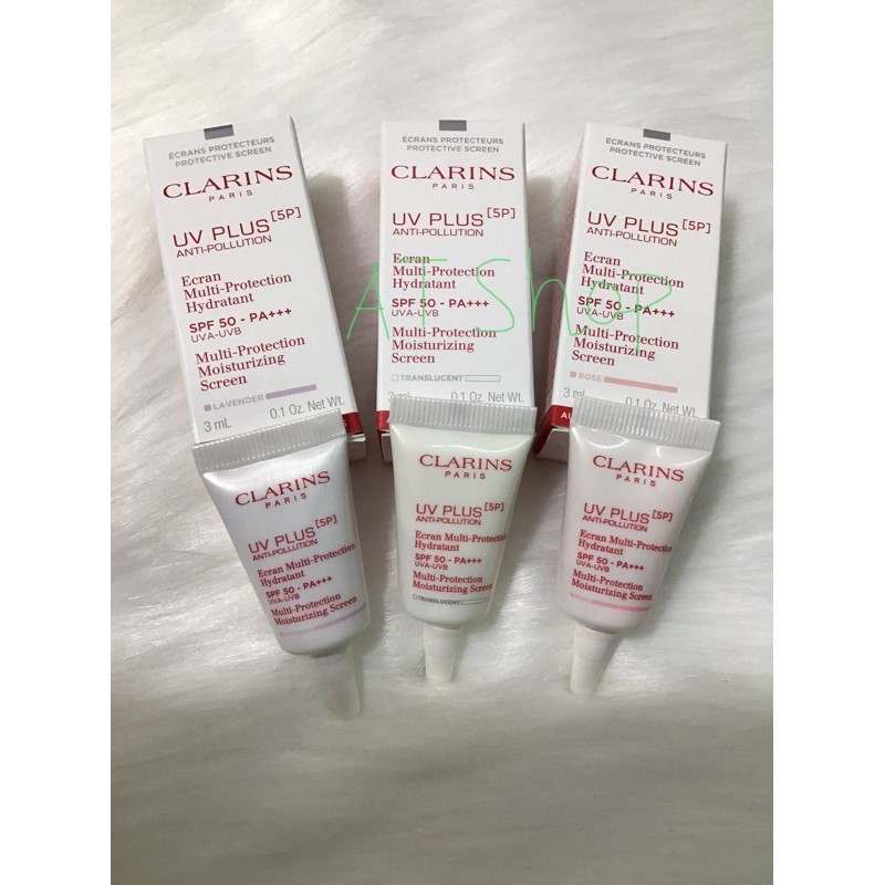 Kem chống nắng clarin 3ml fullbox(hồng, trắng, tím)