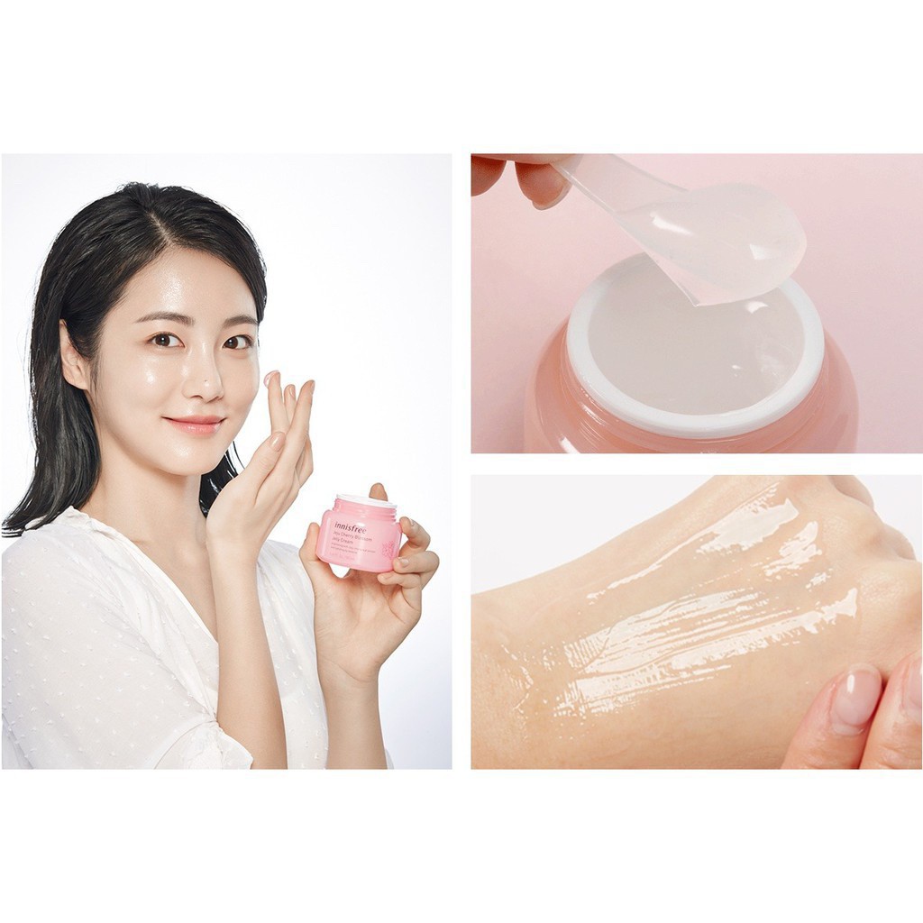 Kem dưỡng ẩm trắng da dạng gel Innisfree Jeju Cherry Blossom Jelly Cream 50ml [Mĩ Phẩm Gía Sỉ 89]