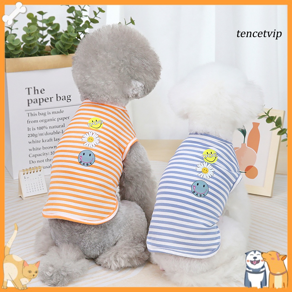 Áo Cotton Co Giãn In Họa Tiết Hoa Hướng Dương Dễ Thương Cho Thú Cưng