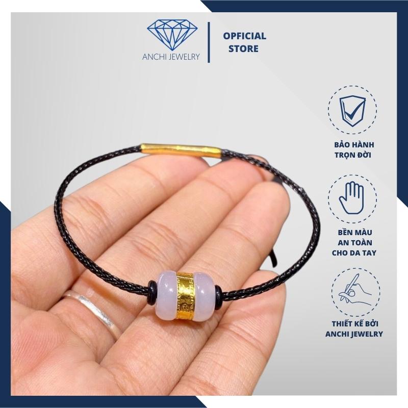 Vòng tay lu thống đá mã não phong thuỷ mệnh kim / mộc / thủy / hỏa / thổ. Anchi jewelry