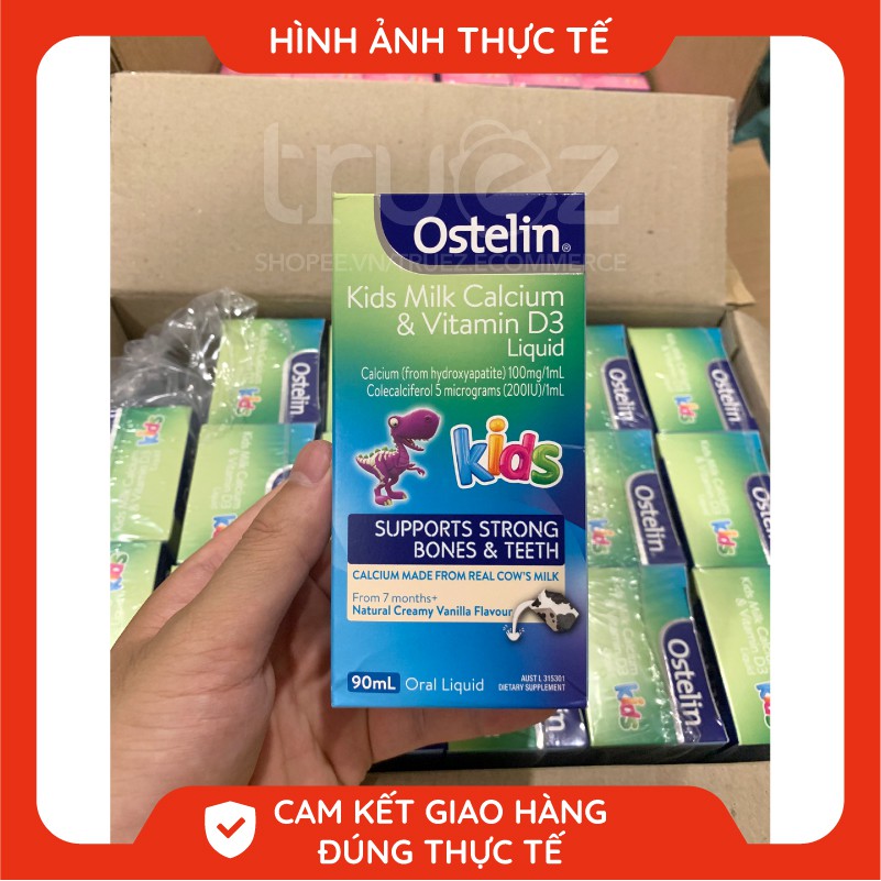 Canxi khủng long Ostelin Kid cho bé Ostelin Kids Canxi & Vitamin D3 - Xuất xứ Úc