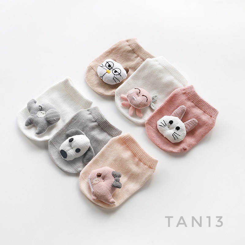 Tất cổ ngắn chống trượt hình thú Nemo Baby TAN13