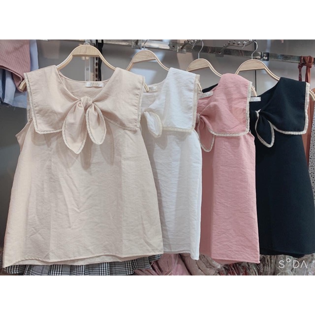 [FREESHIP] Áo baby doll ba lỗ cổ ren