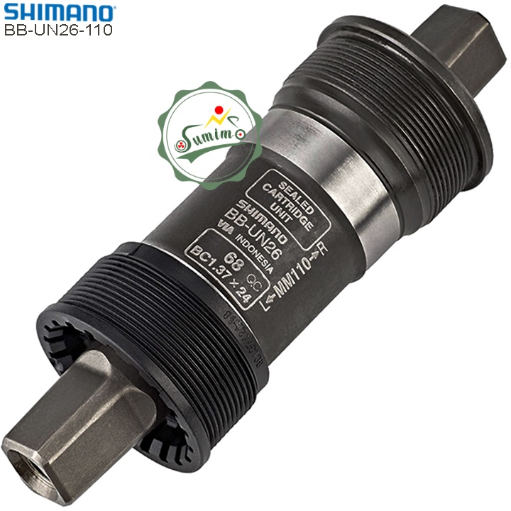 Trục giữa xe đạp - Cốt giữa SHIMANO BB-UN26 68x110mm cốt vuông - Chính hãng