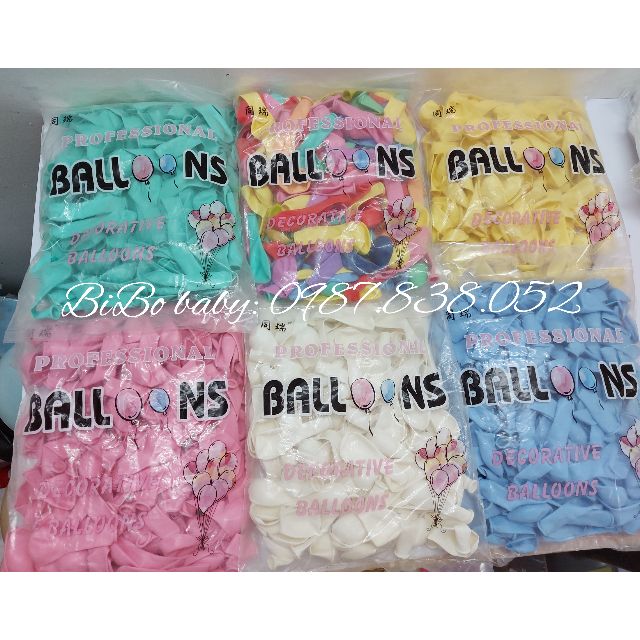 Bóng pastel 5inch trang trí sinh nhật - BiBo baby