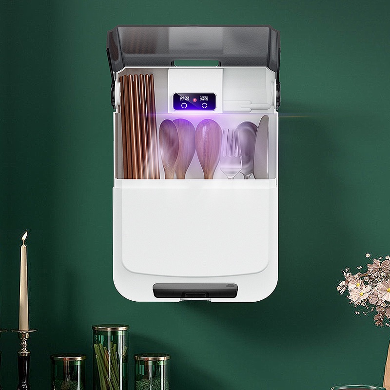 Máy Sấy Khô Đũa Thìa Khử Khuẩn, Diệt Nấm Mốc Bằng Tia UV Cao Cấp, Máy Sấy Diệt Khuẩn Đũa Thìa Treo Tường Tiện Lợi