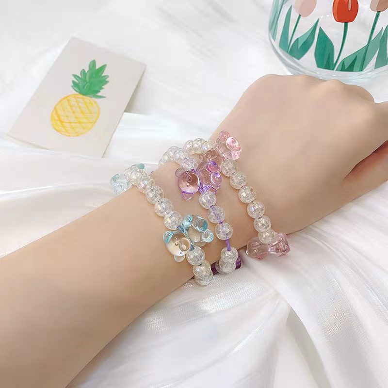 Dễ Thương Dây Cột Tóc Hình Gấu Đính Hạt Pha Lê Xinh Xắn Cho Bé Gái | BigBuy360 - bigbuy360.vn
