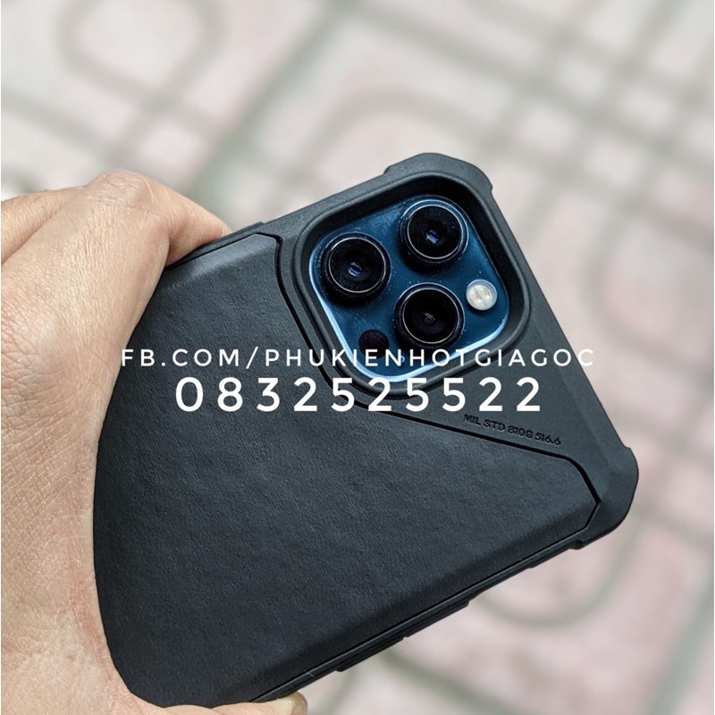 Ốp lưng dẻo TPU lưng da chống shock bảo vệ UAG Metropolis LT Iphone 12 Pro max / 12 Pro / 12 / 12 Mini