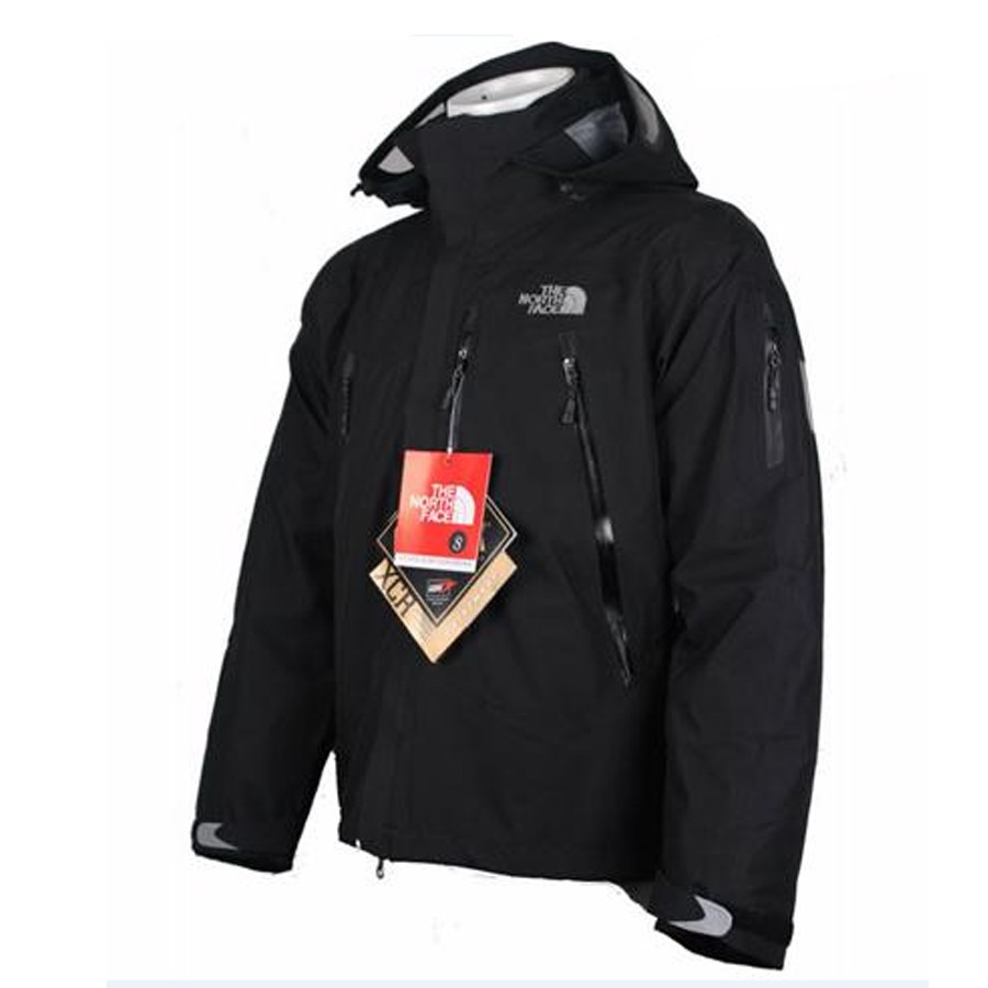 Áo Khoác Gió Đen 2 Lớp The North Face Cao Cấp, Hàng Chính Hãng, Mũ Tháo Rời, Chống Nước, Túi Áo Phát Quang, Có Thoát Khí