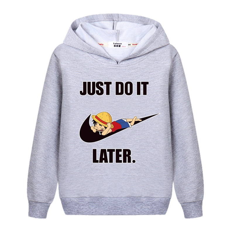 Áo Khoác Hoodie In Hình Luffy One Piece Thời Trang Thu Đông Cho Bé Trai