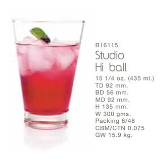 Bộ 6 cốc thủy tinh studio hi ball – b16115 – 435ml