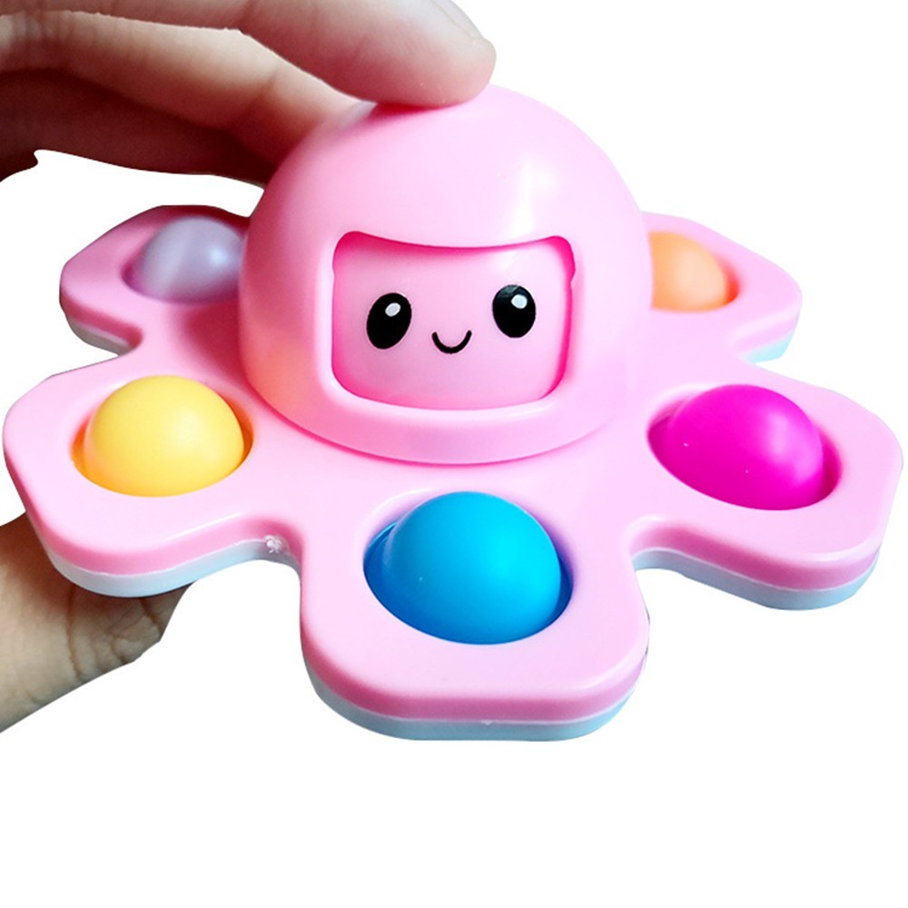 Đồ Chơi Con Quay Kèm Nhấn Bong Bóng Hình Bạch Tuộc Đáng Yêu Cho Bé