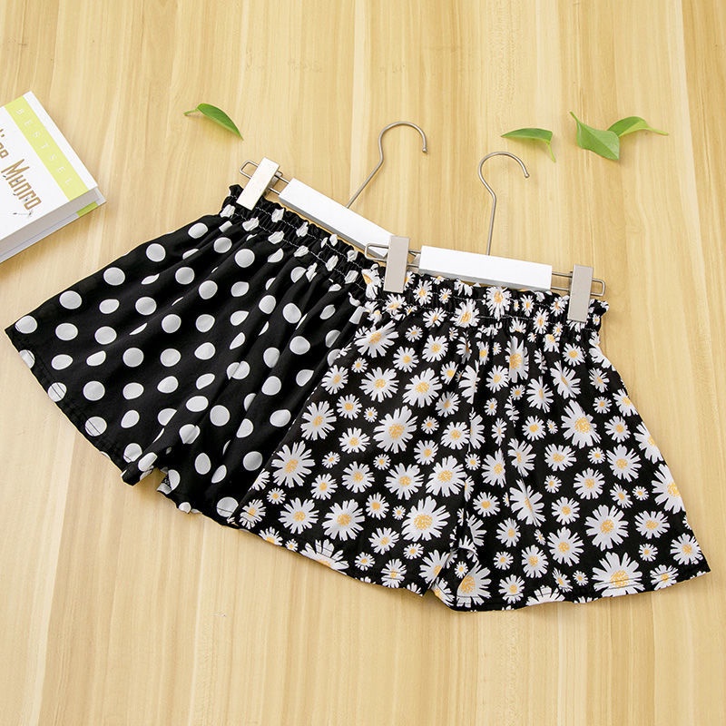 Quần Short Lưng Cao Họa Tiết Hoa Cúc Nhỏ Thời Trang Mùa Hè Mới 2021 Cho Bé Gái