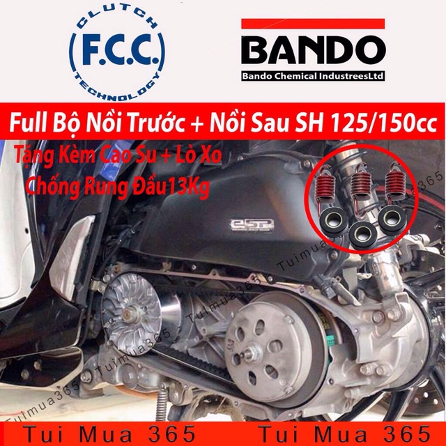 Full bộ nồi Honda sh Việt - Bộ côn sh150i