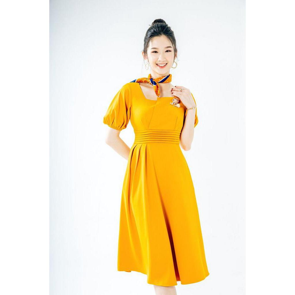 Váy cổ vuông nơ lệch CCHAT