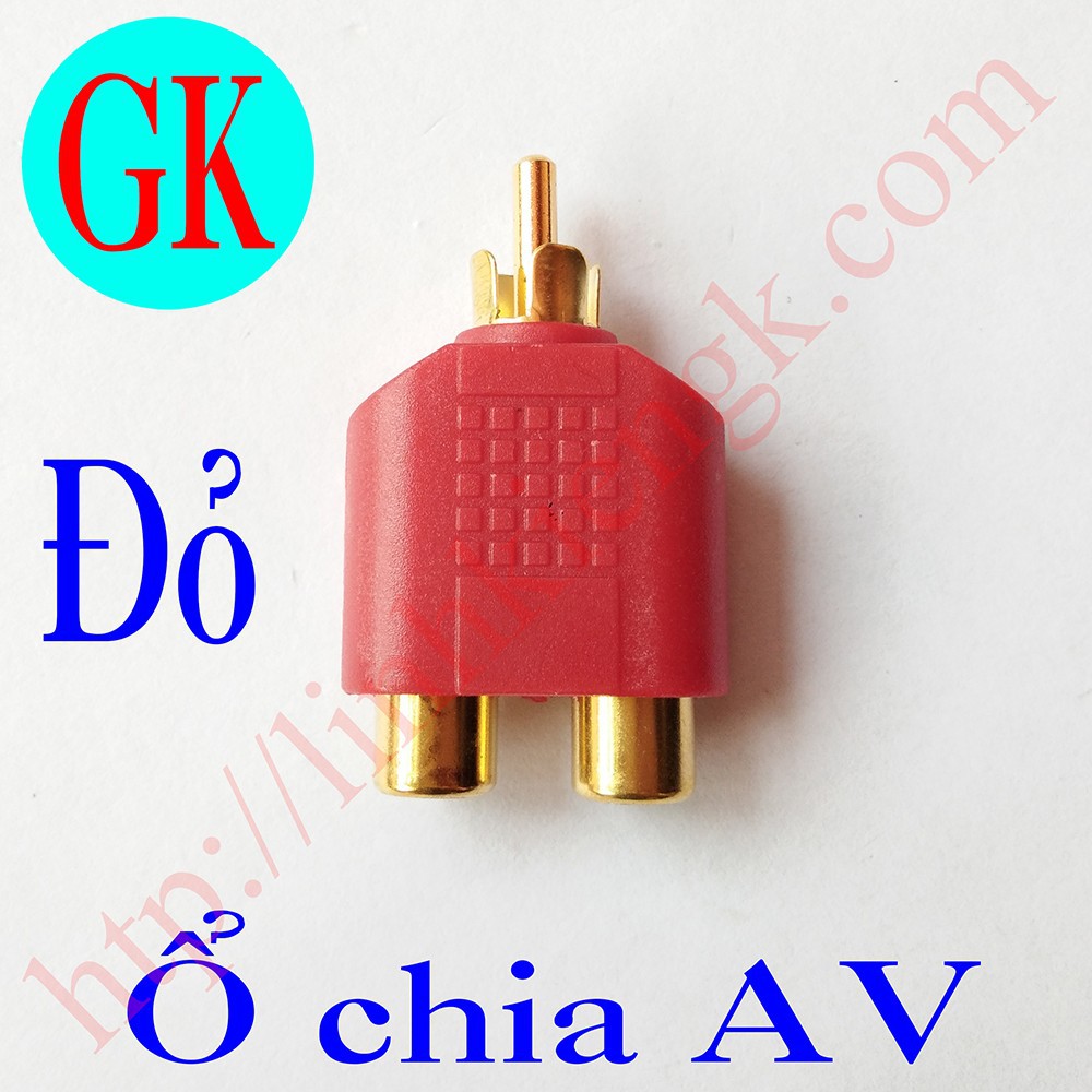 Rắc chia AV màu đỏ từ 1 ra 2