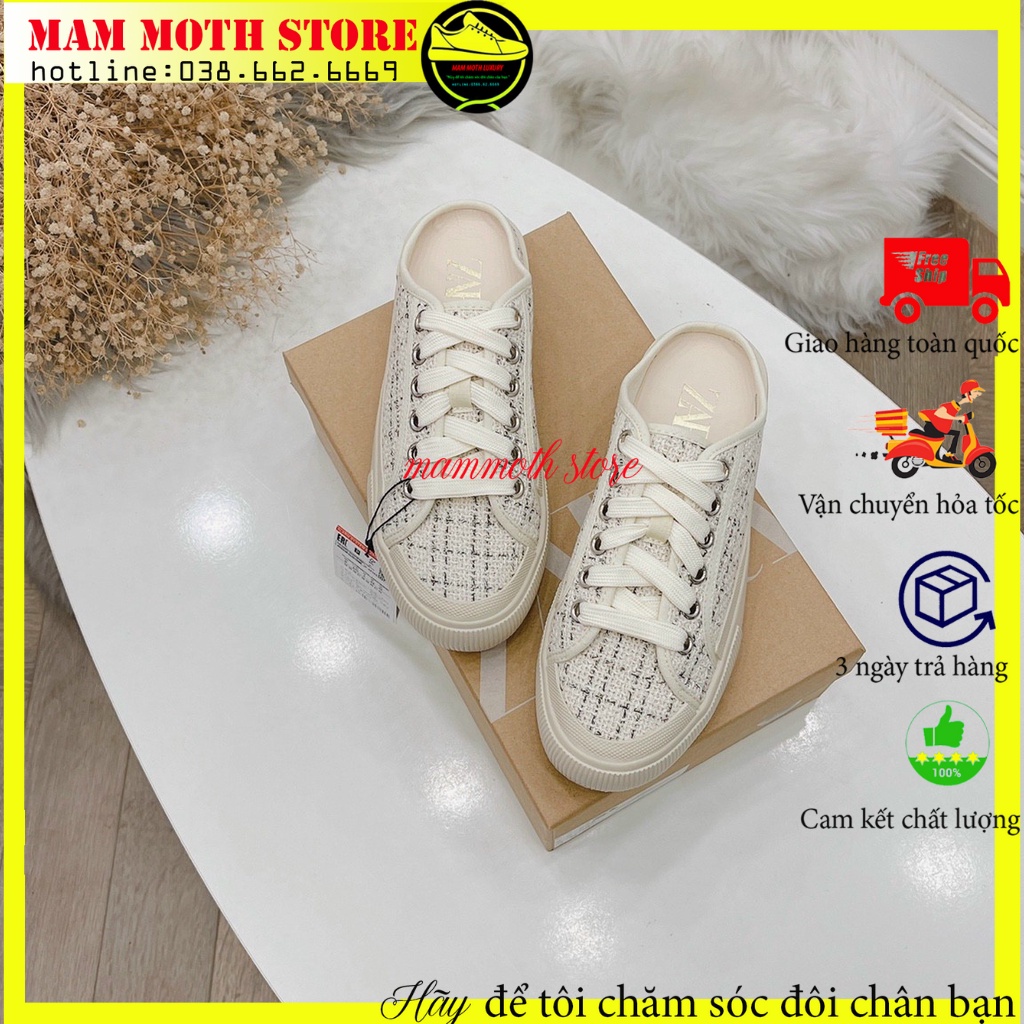 Giày đạp gót,sục zara bản trung hang siêu vip full size