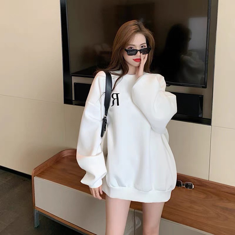 [Mã FAMARAL2 giảm 10K đơn 50K] Áo hoodie nữ, Áo Sweater nữ chữ R chất đẹp-không bai xù